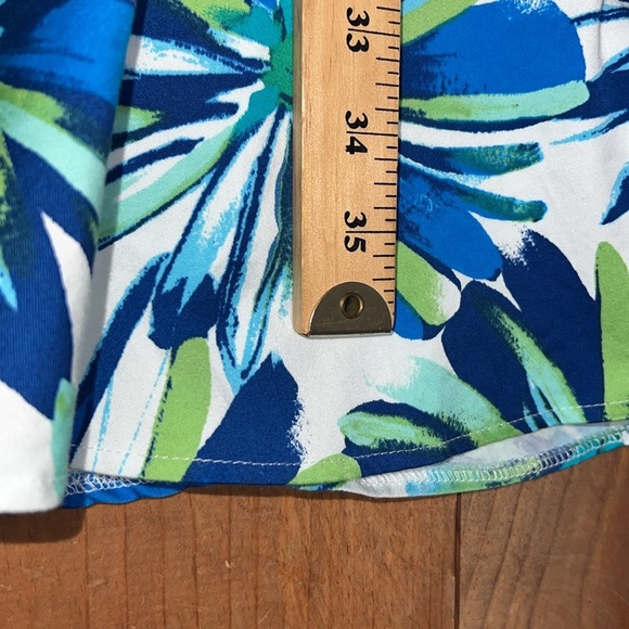 Madison Leigh size 10 blue green floral sundress padded top adjustable straps - Picture 10 of 12